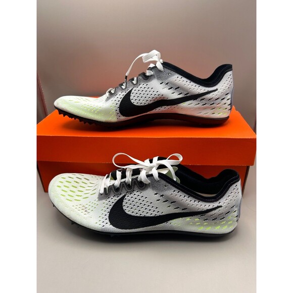 Nike Zoom Victory 3 Women's  Track Distance Spikes White/Black 835997-107  Sz 9 - Picture 2 of 9